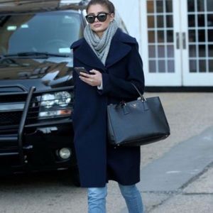 Dark blue long coat!